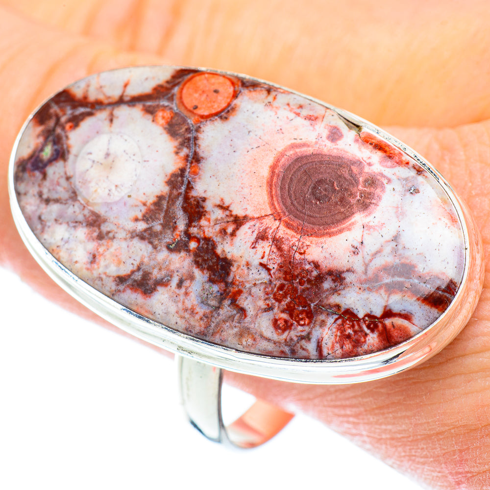 Gigantic Poppy Jasper Rings handcrafted by Ana Silver Co - RING53692