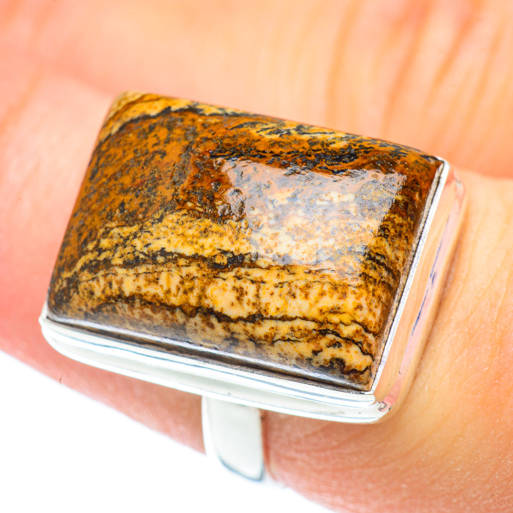 Picture Jasper Rings handcrafted by Ana Silver Co - RING53693