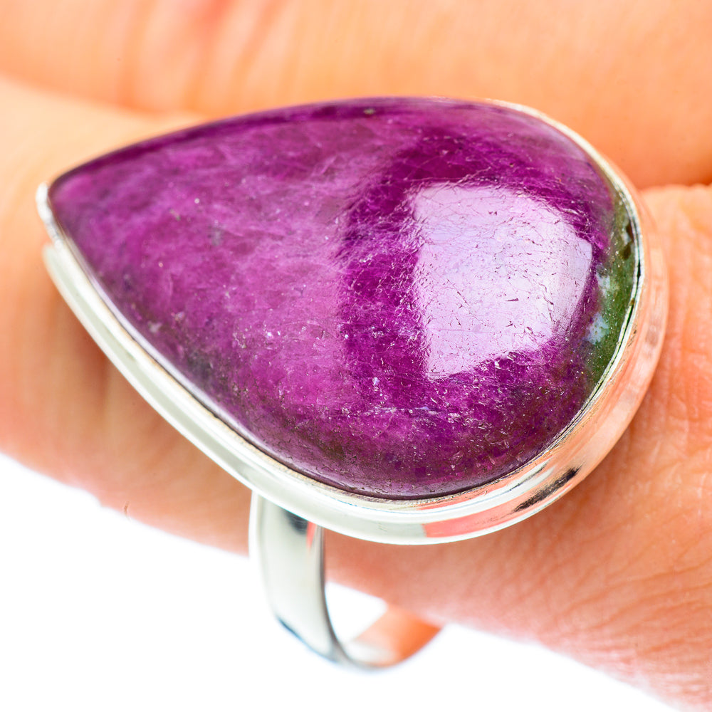 Ruby Zoisite Rings handcrafted by Ana Silver Co - RING53699