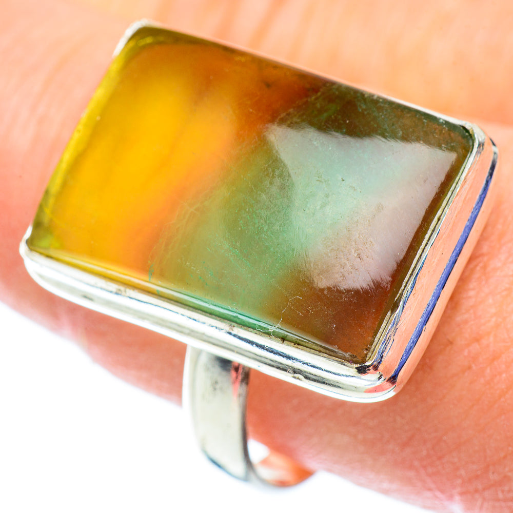 Green Fluorite Rings handcrafted by Ana Silver Co - RING53720
