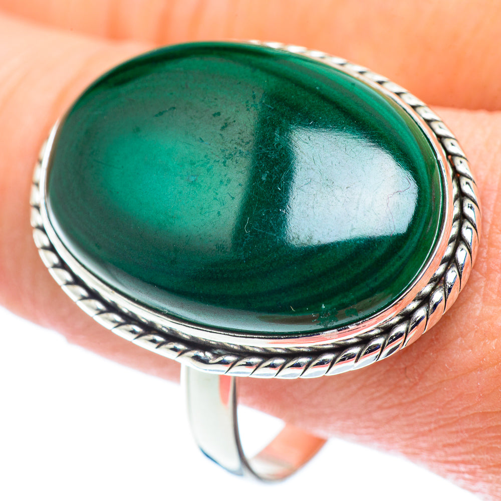 Malachite Rings handcrafted by Ana Silver Co - RING53730