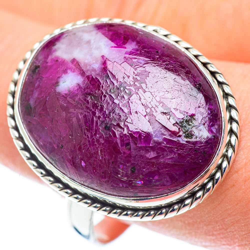 Ruby Fuchsite Rings handcrafted by Ana Silver Co - RING53742