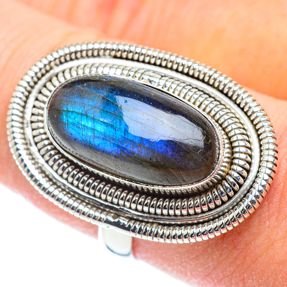 Labradorite Rings handcrafted by Ana Silver Co - RING53787