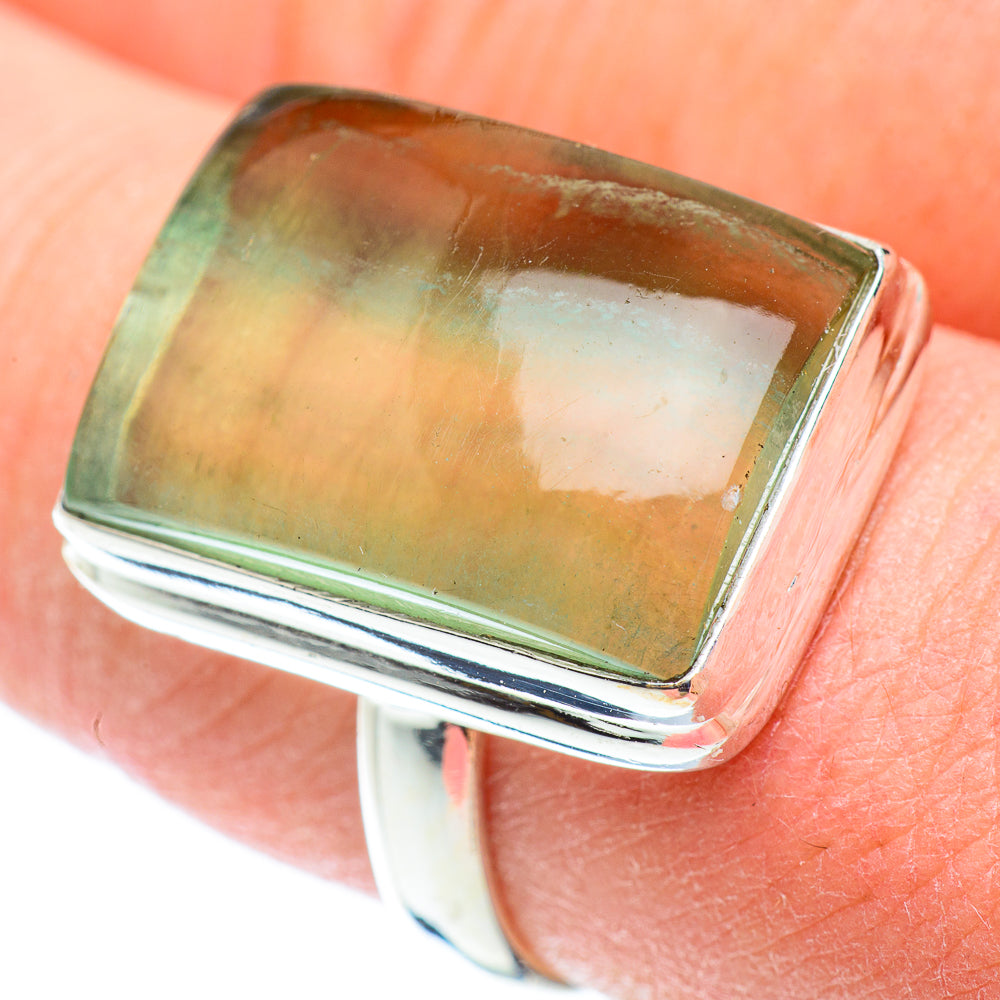 Green Fluorite Rings handcrafted by Ana Silver Co - RING53814