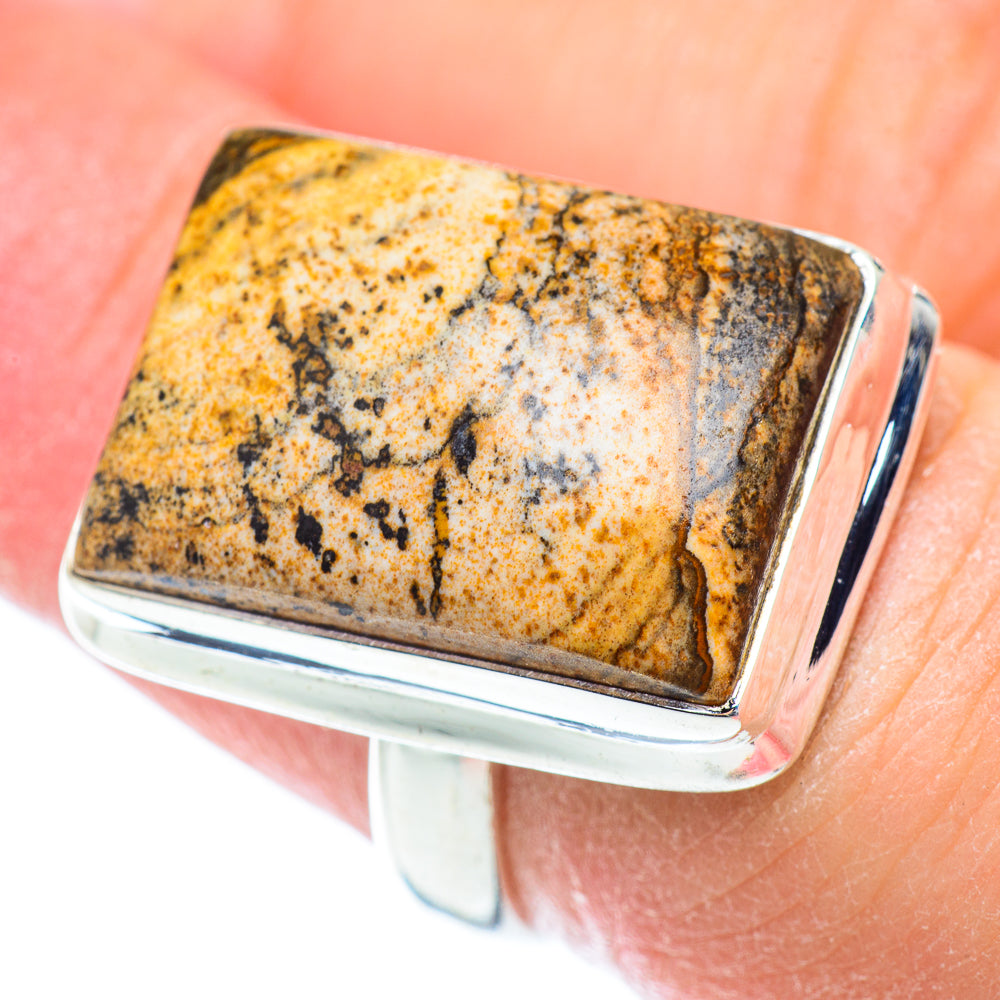 Picture Jasper Rings handcrafted by Ana Silver Co - RING53835