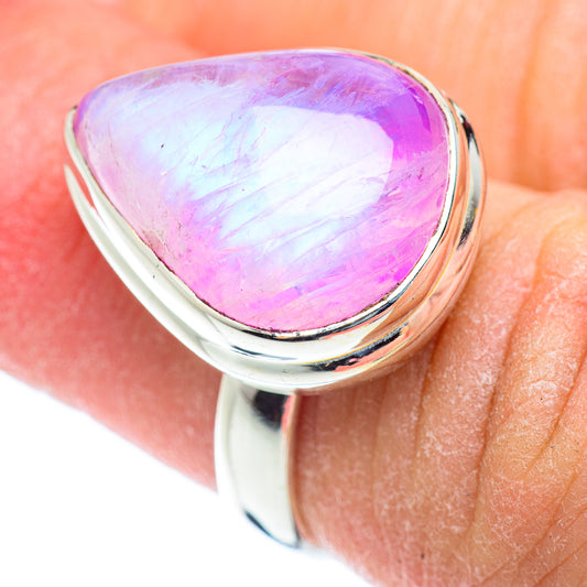 Pink Moonstone Rings handcrafted by Ana Silver Co - RING53838