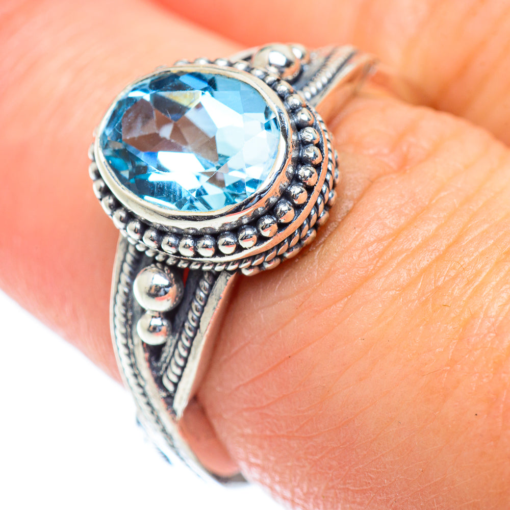 Blue Topaz Rings handcrafted by Ana Silver Co - RING53889