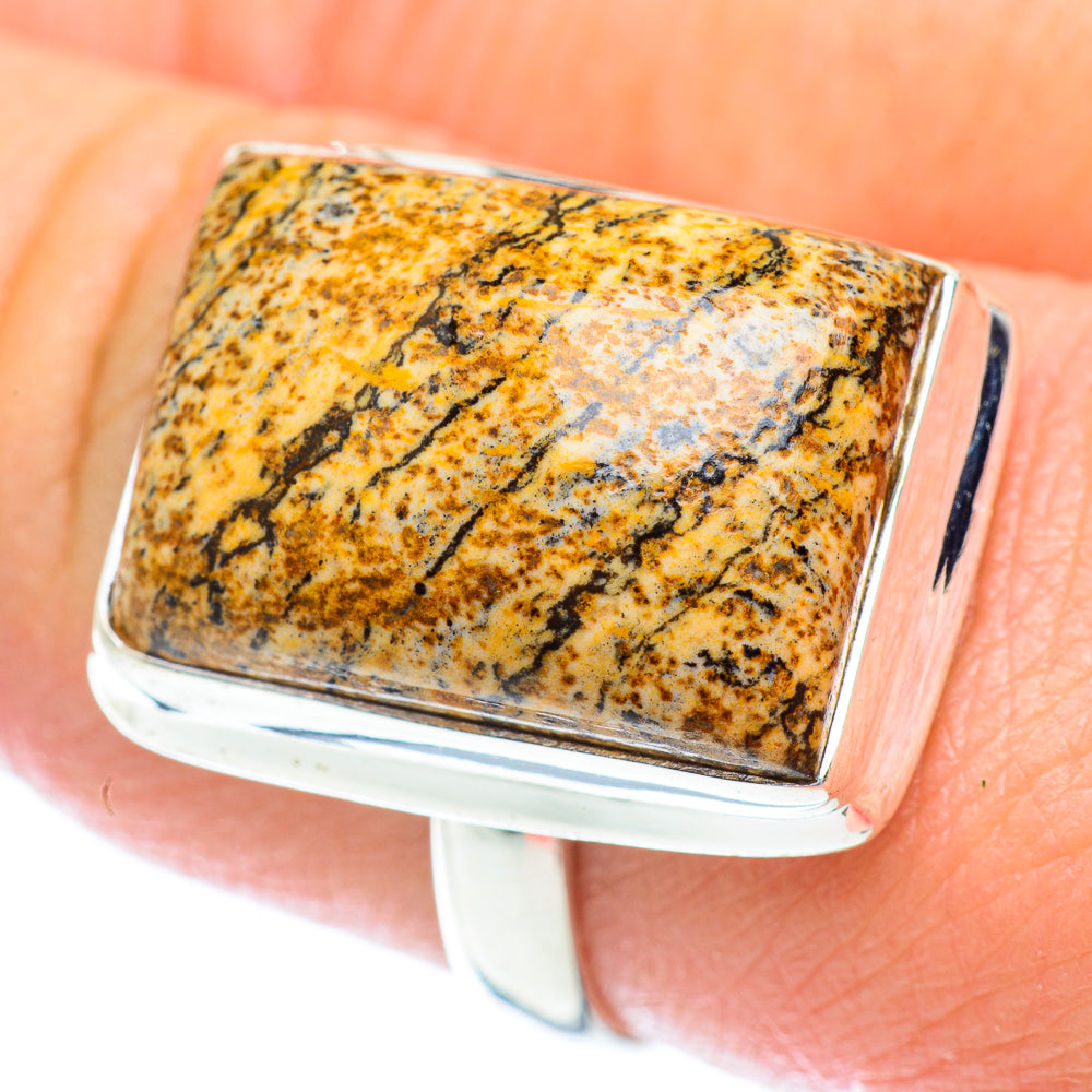 Picture Jasper Rings handcrafted by Ana Silver Co - RING53998