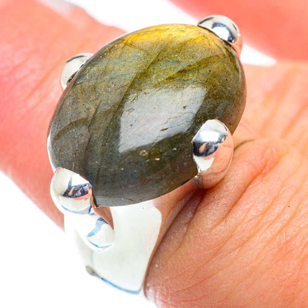 Labradorite Rings handcrafted by Ana Silver Co - RING54001