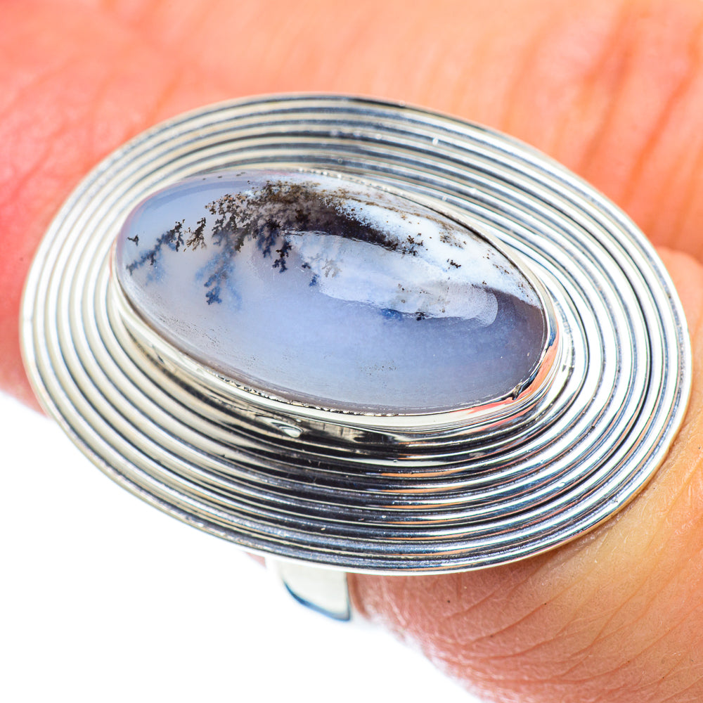 Dendritic Opal Rings handcrafted by Ana Silver Co - RING54023
