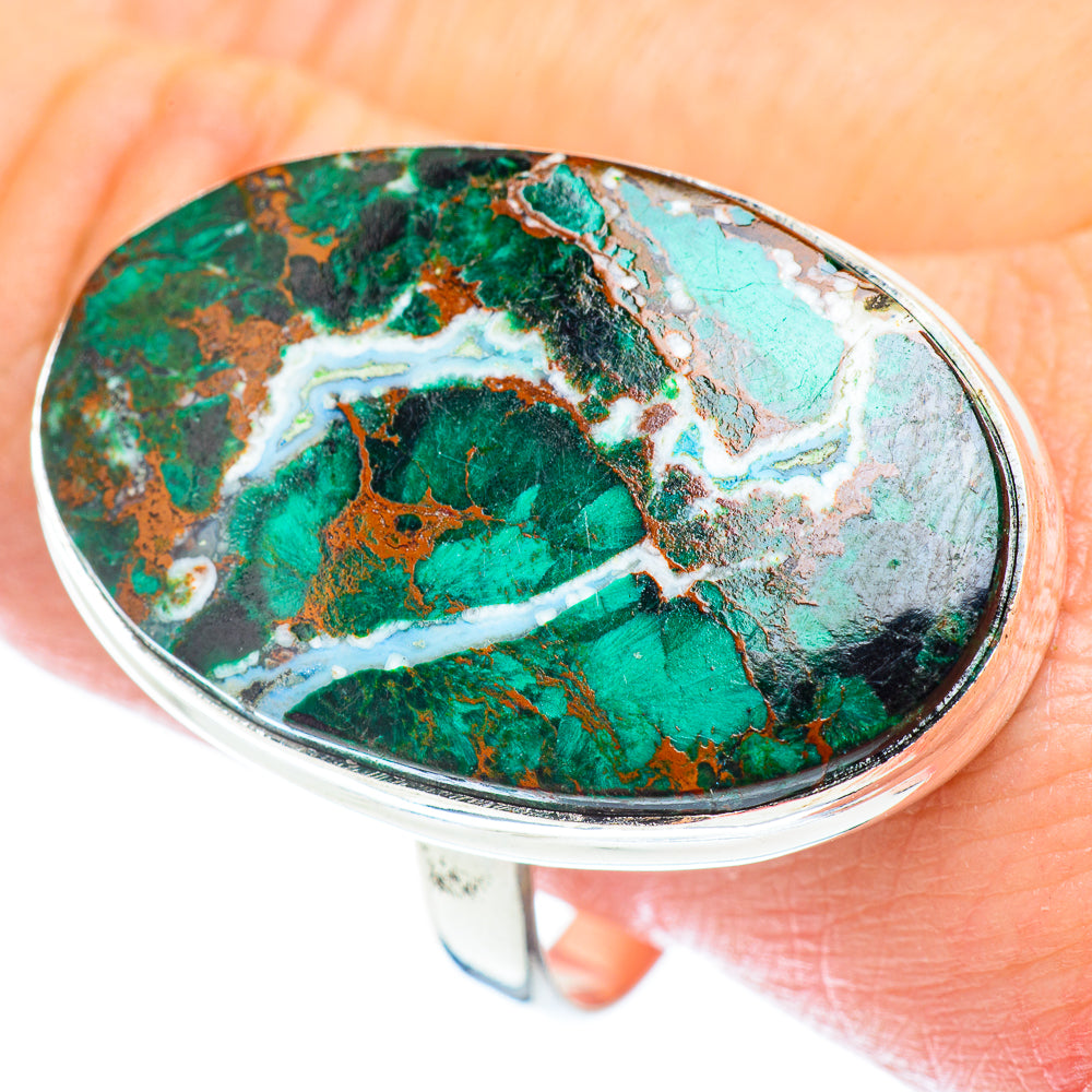 Chrysocolla Rings handcrafted by Ana Silver Co - RING54045