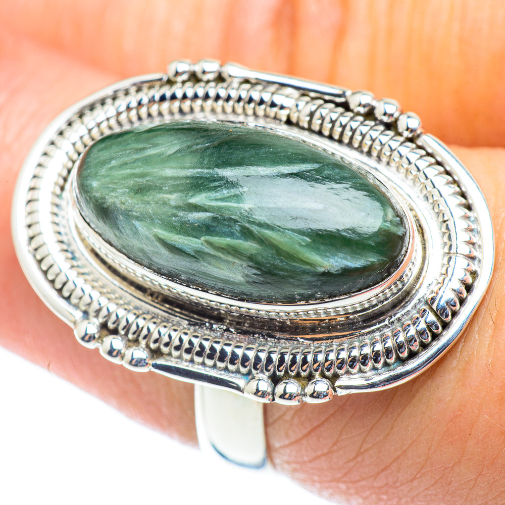 Seraphinite Rings handcrafted by Ana Silver Co - RING54143