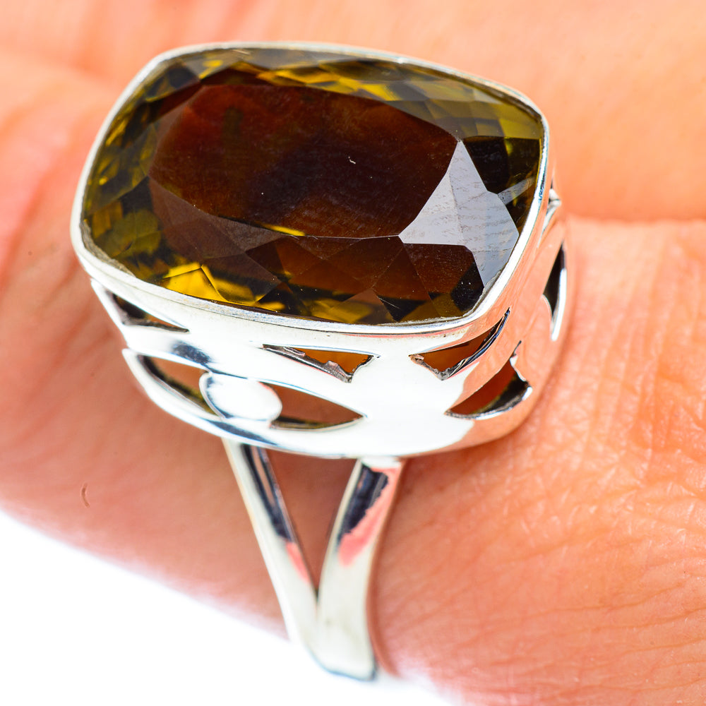 Olive Quartz Rings handcrafted by Ana Silver Co - RING54148