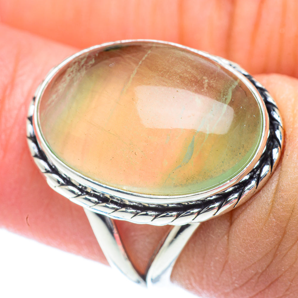Green Fluorite Rings handcrafted by Ana Silver Co - RING54214