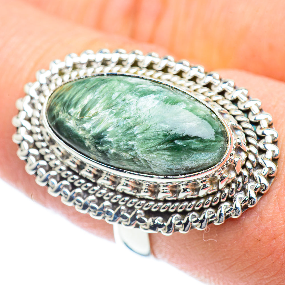 Seraphinite Rings handcrafted by Ana Silver Co - RING54319