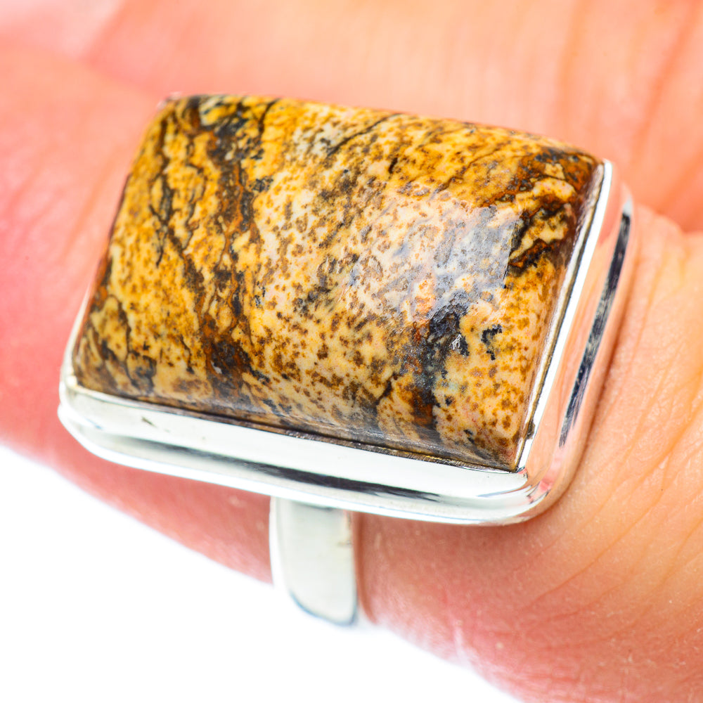 Picture Jasper Rings handcrafted by Ana Silver Co - RING54350