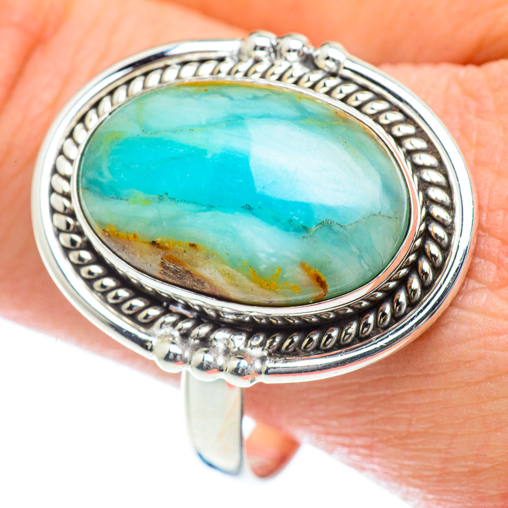 Peruvian Opal Rings handcrafted by Ana Silver Co - RING54383