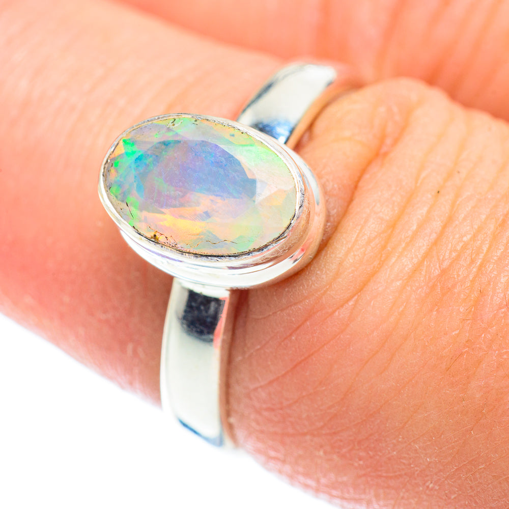 Ethiopian Opal Rings handcrafted by Ana Silver Co - RING54421