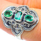 Zambian Emerald Rings handcrafted by Ana Silver Co - RING54435