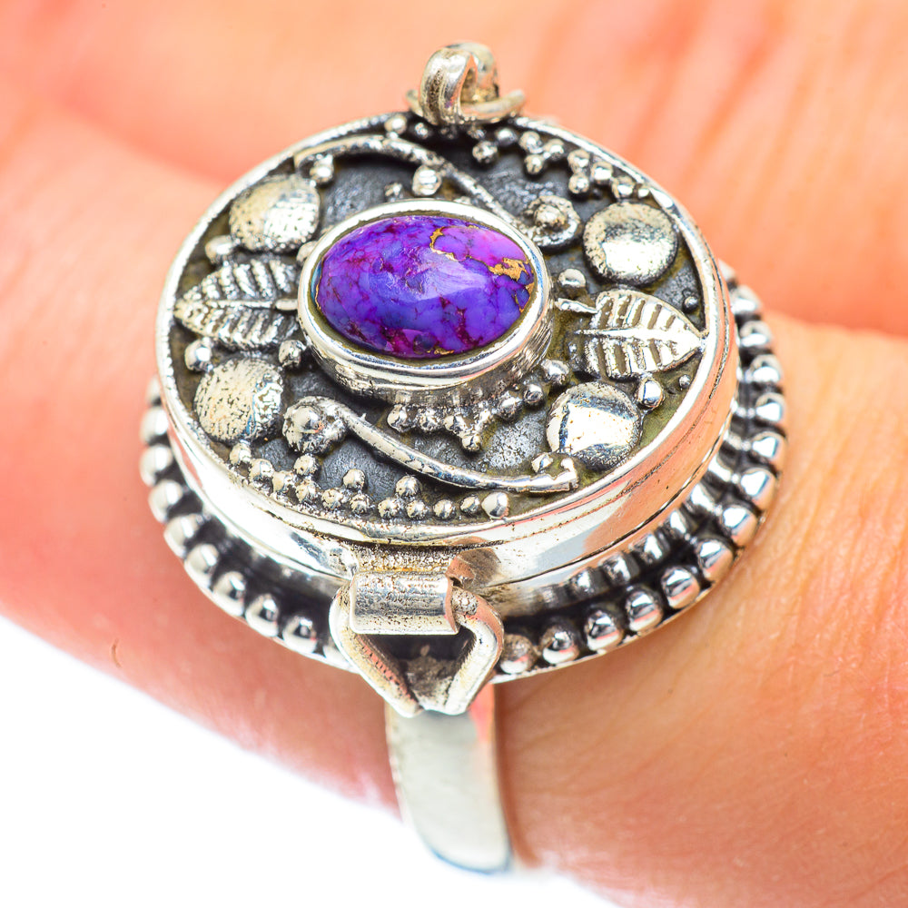 Purple Copper Composite Turquoise Rings handcrafted by Ana Silver Co - RING54458