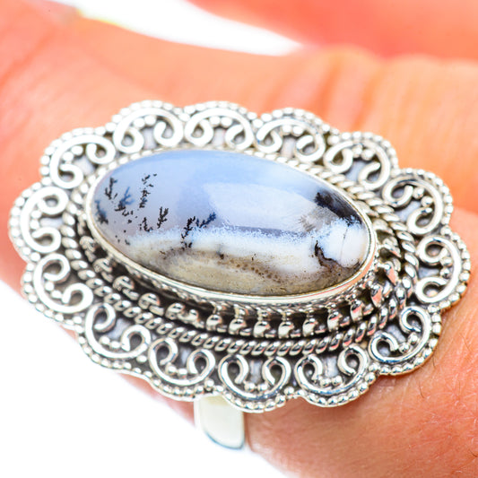 Dendritic Opal Rings handcrafted by Ana Silver Co - RING54465