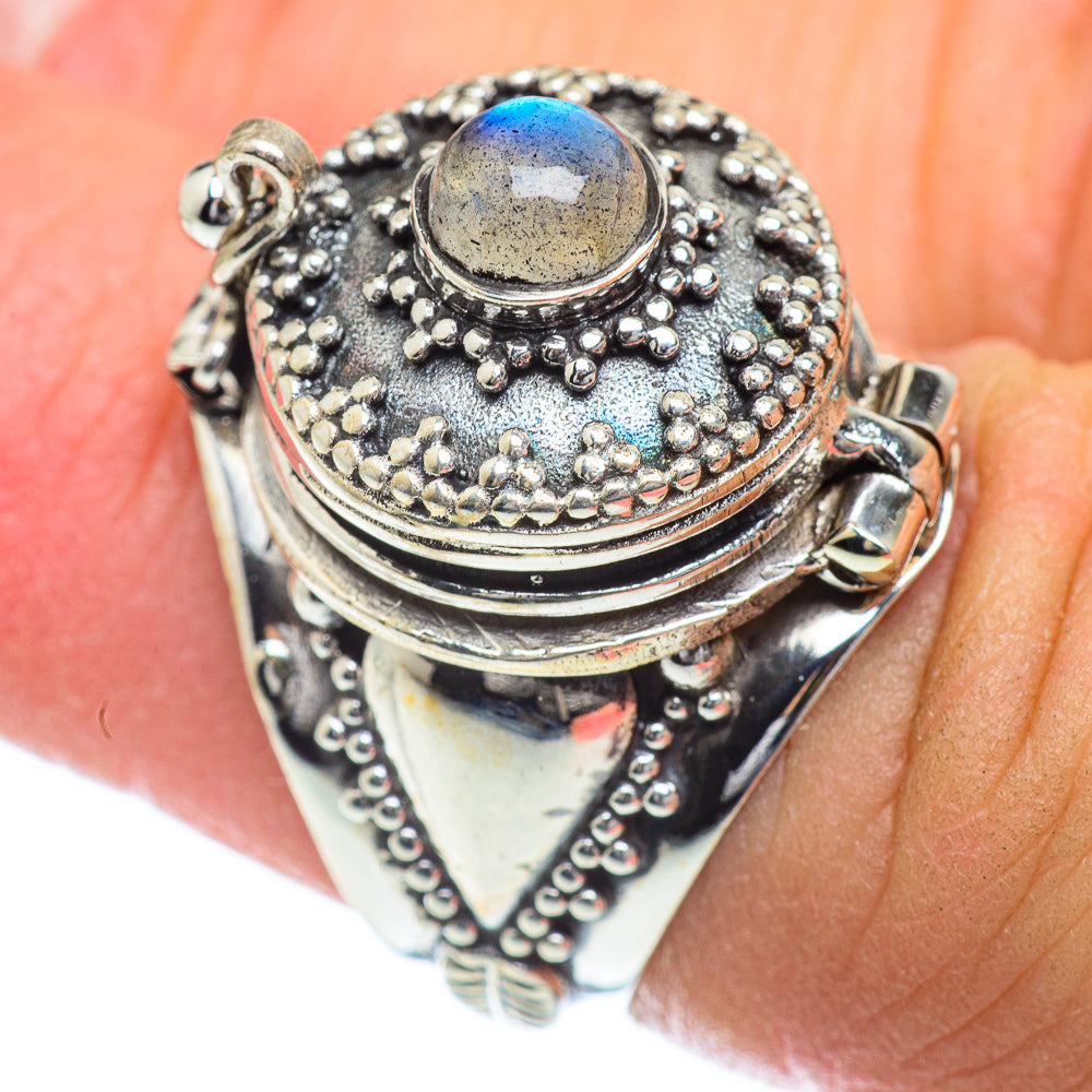 Rainbow Moonstone Rings handcrafted by Ana Silver Co - RING54530