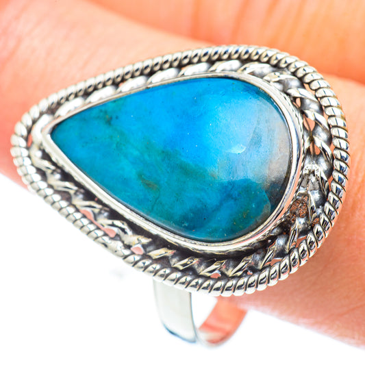 Chrysocolla Rings handcrafted by Ana Silver Co - RING54572