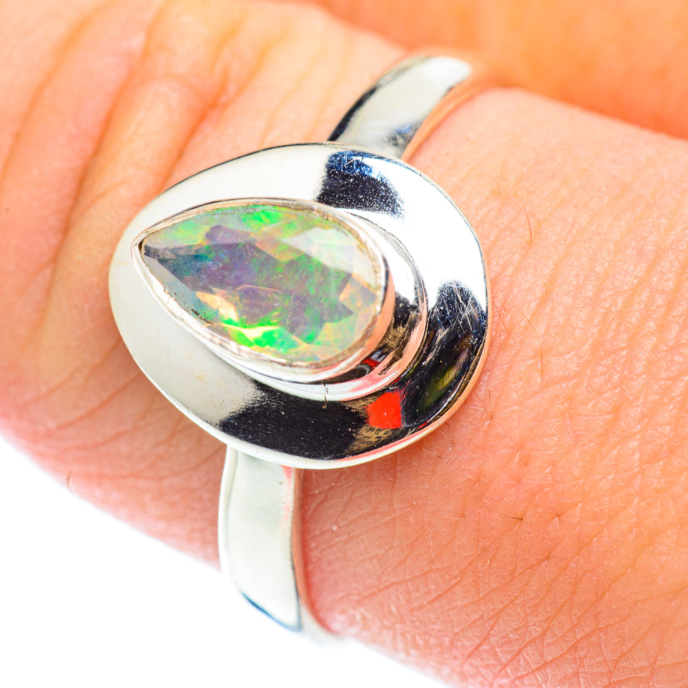 Ethiopian Opal Rings handcrafted by Ana Silver Co - RING54619