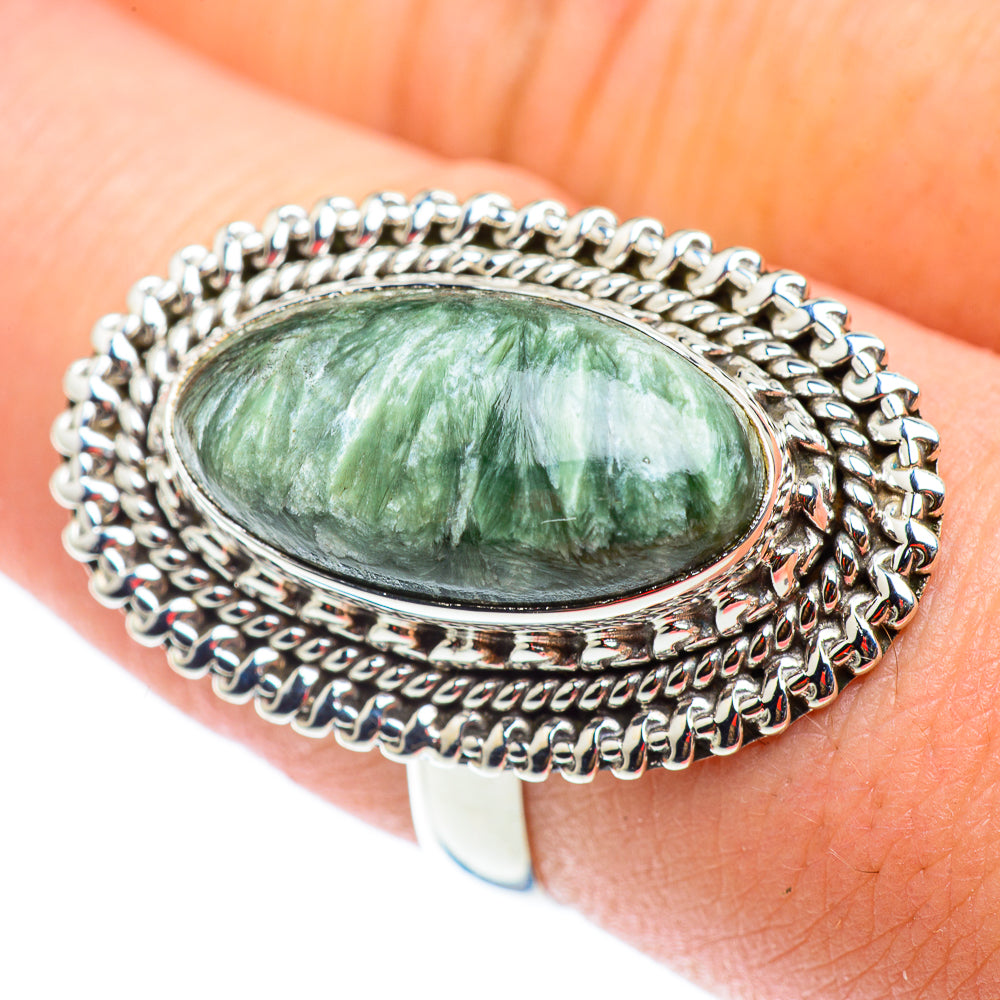 Seraphinite Rings handcrafted by Ana Silver Co - RING54634