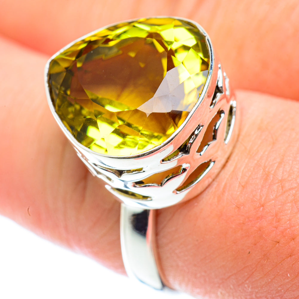 Olive Quartz Rings handcrafted by Ana Silver Co - RING54654
