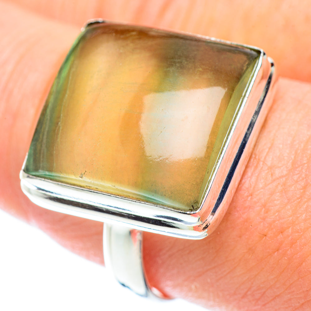 Green Fluorite Rings handcrafted by Ana Silver Co - RING54715