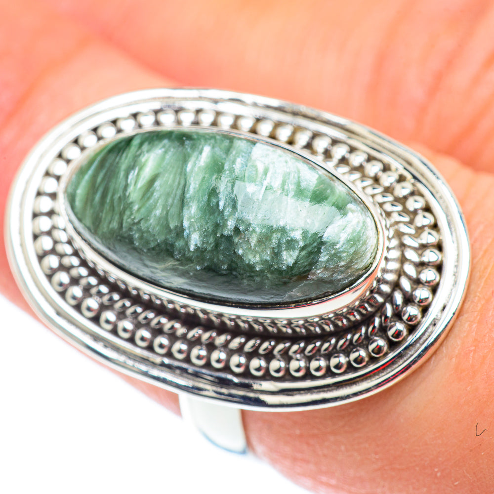 Seraphinite Rings handcrafted by Ana Silver Co - RING54815