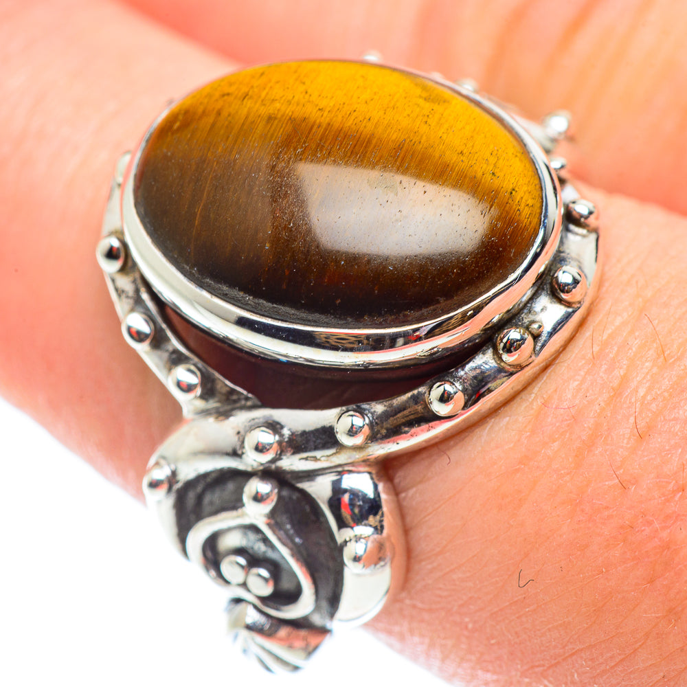Tiger Eye Rings handcrafted by Ana Silver Co - RING54817