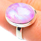 Pink Moonstone Rings handcrafted by Ana Silver Co - RING54820