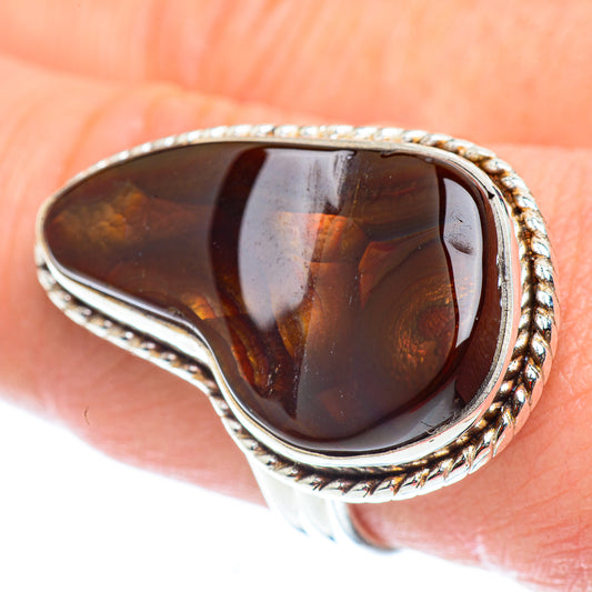 Mexican Fire Agate Rings handcrafted by Ana Silver Co - RING54854