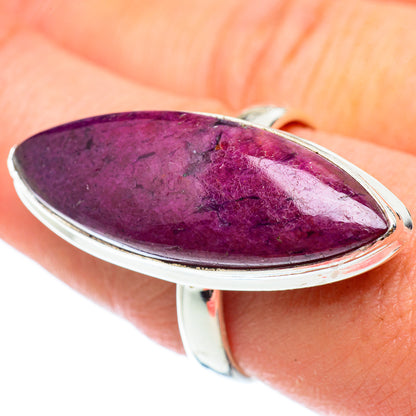 Ruby Fuchsite Rings handcrafted by Ana Silver Co - RING54917