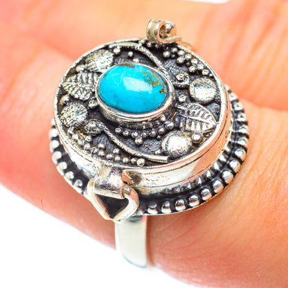Blue Copper Composite Turquoise Rings handcrafted by Ana Silver Co - RING54950