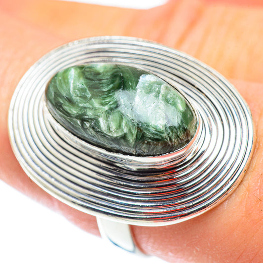 Seraphinite Rings handcrafted by Ana Silver Co - RING54954