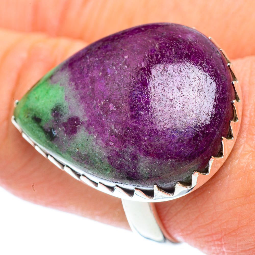 Ruby Zoisite Rings handcrafted by Ana Silver Co - RING54977