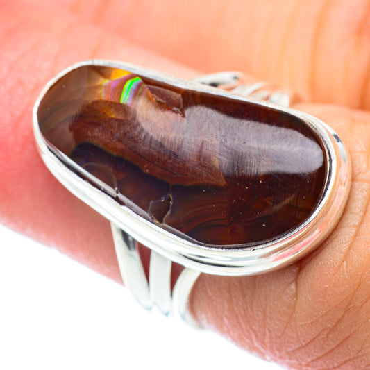 Mexican Fire Agate Rings handcrafted by Ana Silver Co - RING55025