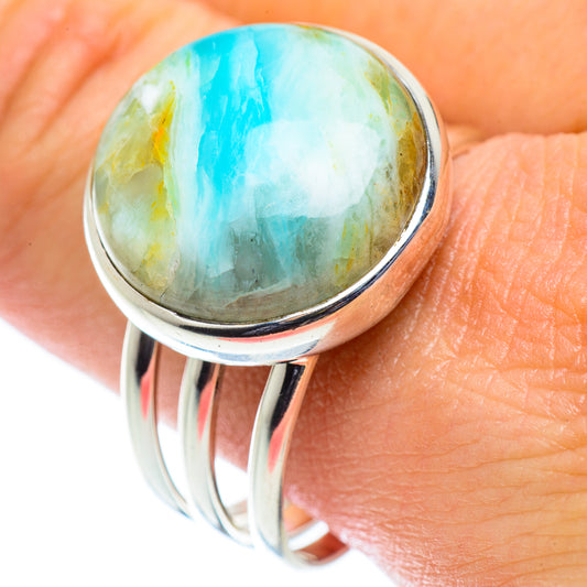 Peruvian Opal Rings handcrafted by Ana Silver Co - RING55034
