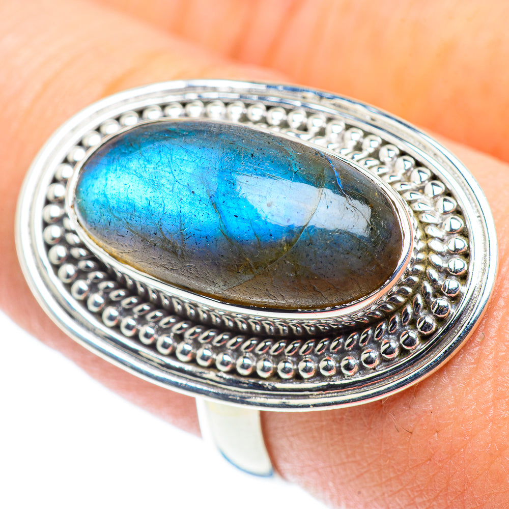 Labradorite Rings handcrafted by Ana Silver Co - RING55120