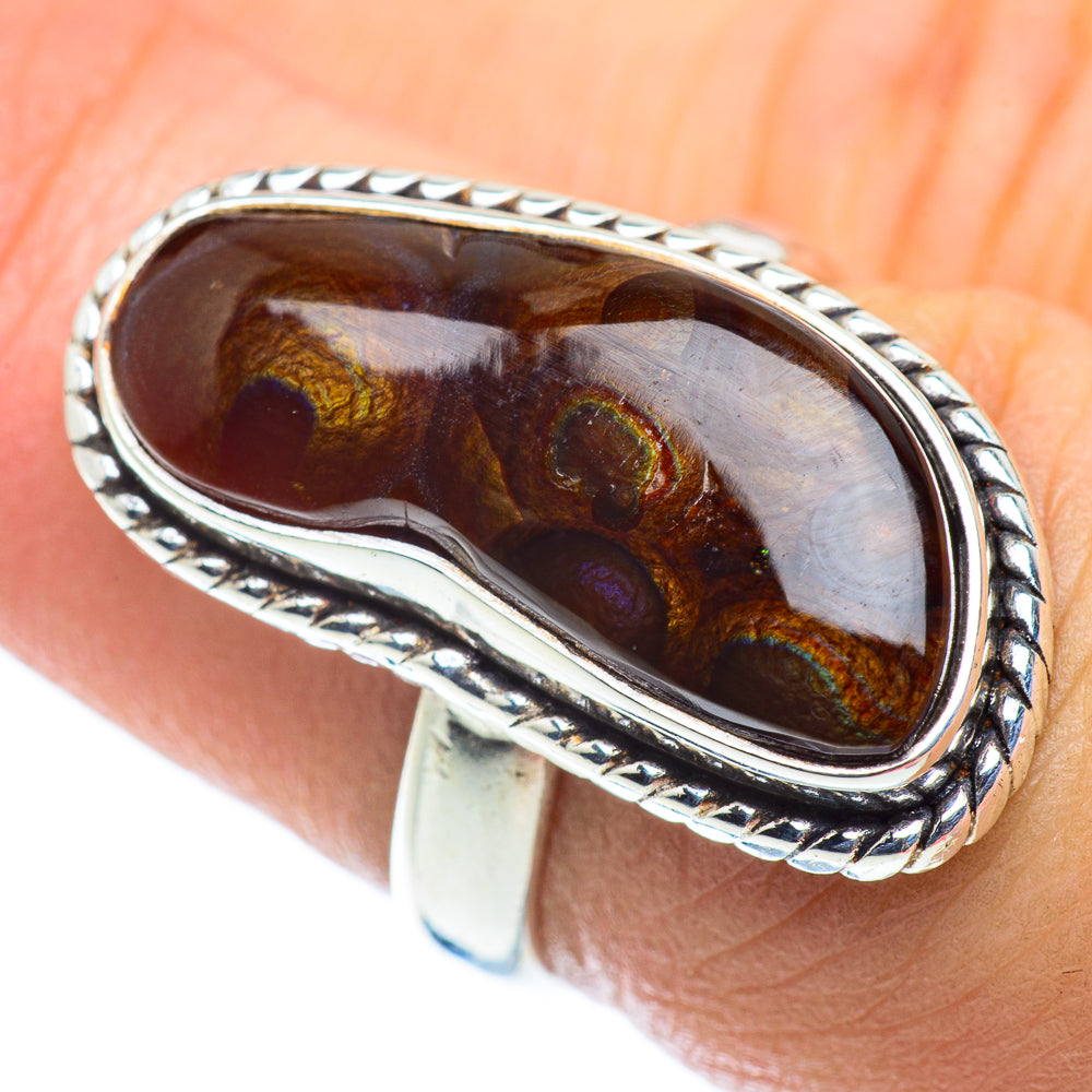 Mexican Fire Agate Rings handcrafted by Ana Silver Co - RING55175