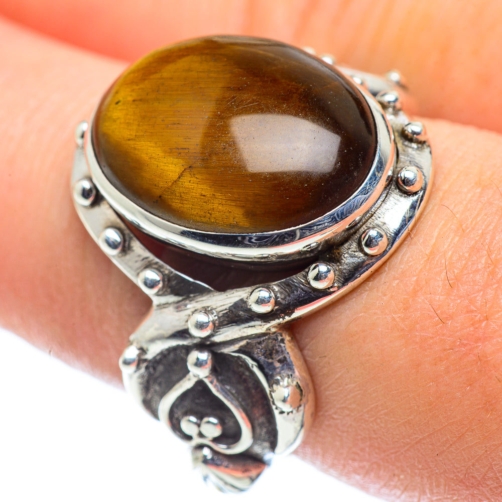 Tiger Eye Rings handcrafted by Ana Silver Co - RING55176