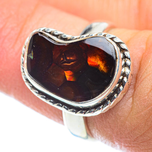 Mexican Fire Agate Rings handcrafted by Ana Silver Co - RING55189