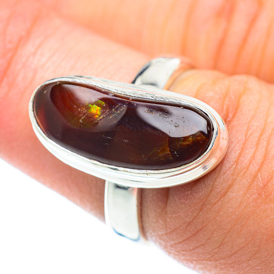 Mexican Fire Agate Rings handcrafted by Ana Silver Co - RING55233
