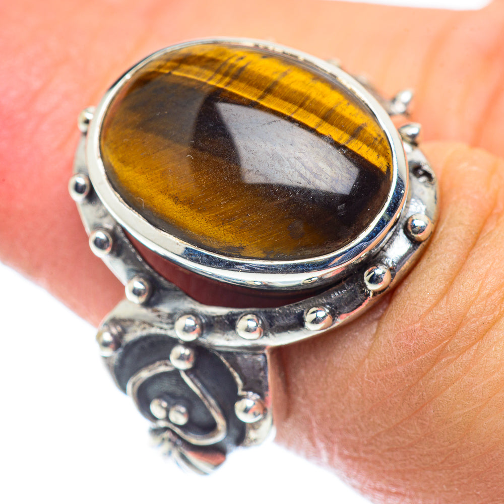 Tiger Eye Rings handcrafted by Ana Silver Co - RING55234