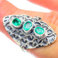 Zambian Emerald Rings handcrafted by Ana Silver Co - RING55309