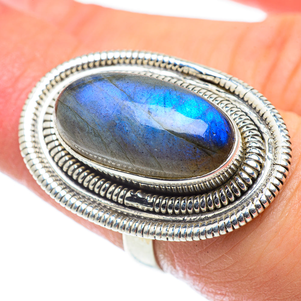Labradorite Rings handcrafted by Ana Silver Co - RING55325