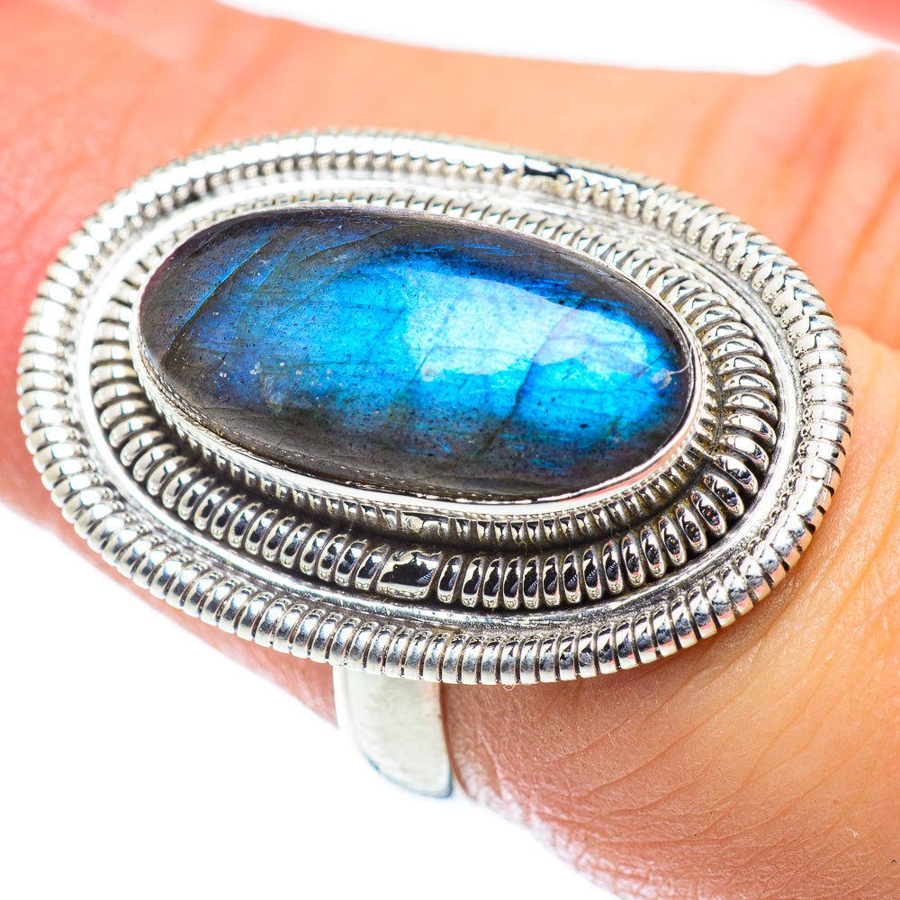 Labradorite Rings handcrafted by Ana Silver Co - RING55411